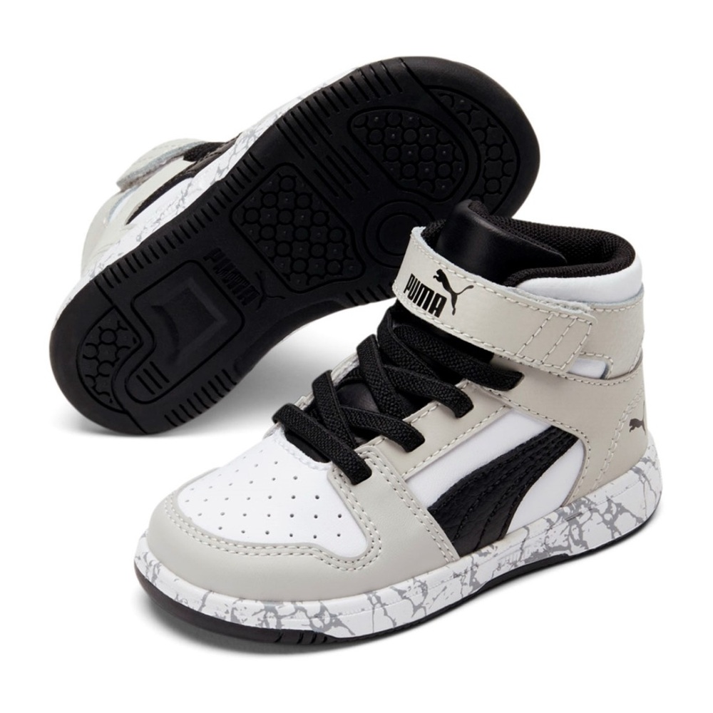 Puma Toddler Rebound Mid Layup Marble Athletic Shoes‎ Size 5C